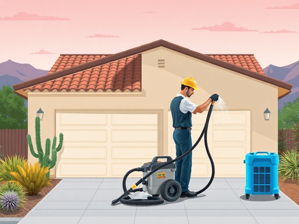 Sun City West, AZ Certified technician performing air duct cleaning in a well-maintained Sun City West home near the R.H. Johnson Boulevard corridor