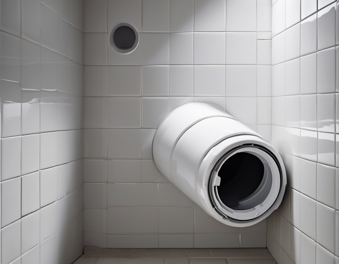 Why Your Laundry Smells Musty Right Out of the Dryer A dryer vent technician cleaning a metal duct with a rotary brush — the exact service that addresses musty laundry after drying causes in homes.