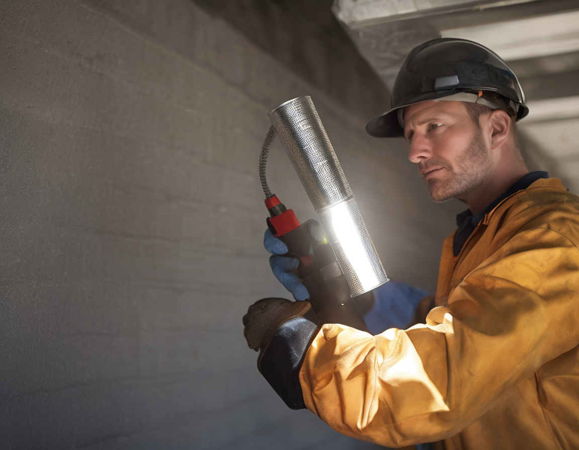 Why Ductwork in the Garage Is a Special Problem Most Homeowners Don't Think About An HVAC technician performing a ductwork in garage inspection, examining a flexible duct connection near the ceiling of a residential Arizona garage.