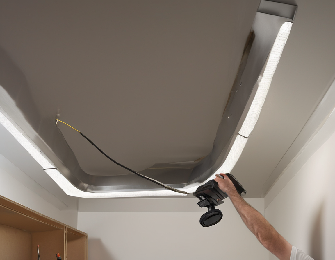 An HVAC technician using a ductwork camera scope to inspect the inside of a home's air duct, watching live footage on a handheld monitor during an air duct cleaning inspection.