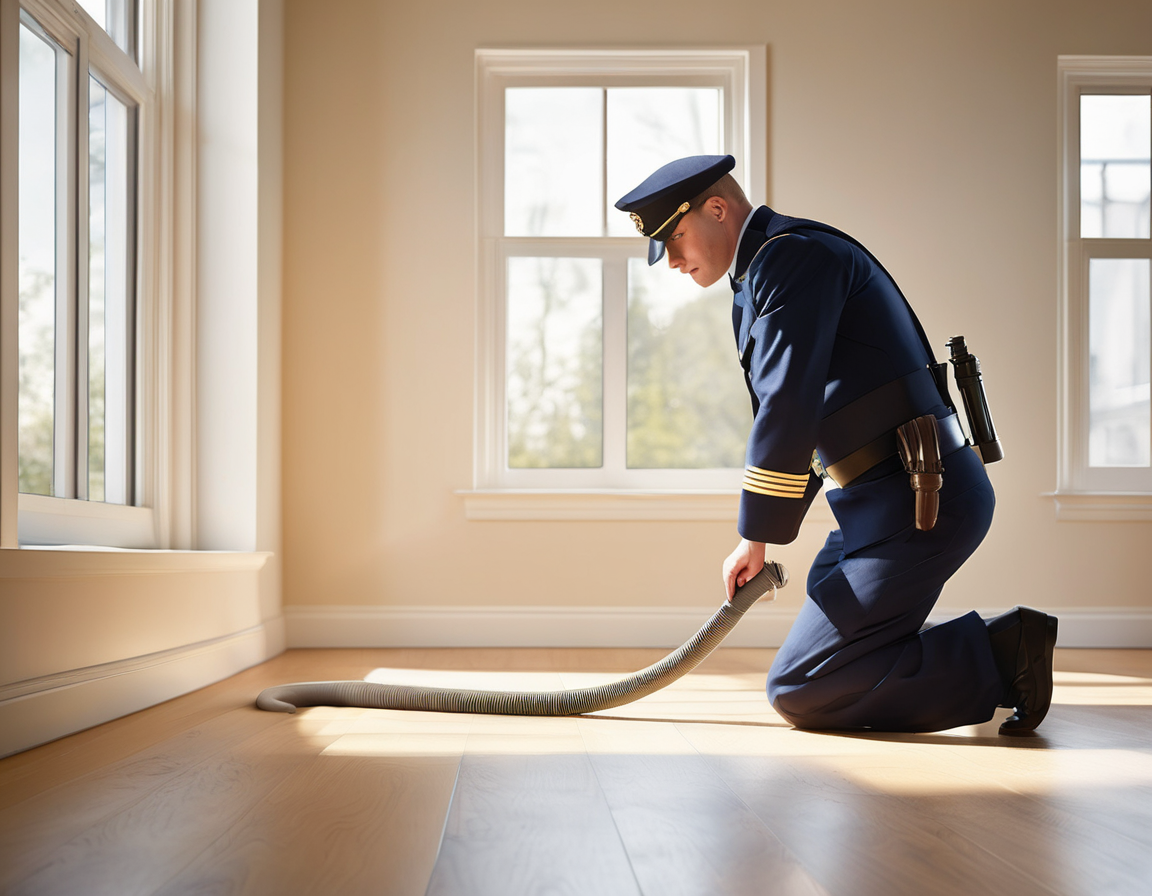 A duct cleaning technician removing debris from a floor register — duct leakage and energy bills is a leading cause of inflated energy bills in Phoenix-area homes.