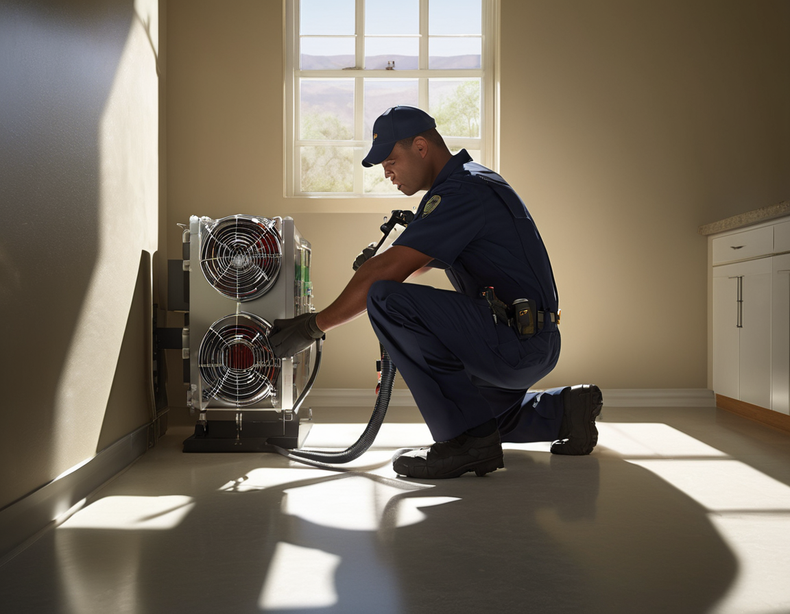 Home Warranty and Duct Cleaning: What's Usually Covered and What You'll Pay Out of Pocket A duct cleaning technician inspecting a main supply trunk with a scope camera — the kind of thorough approach that defines home warranty and duct cleaning done right