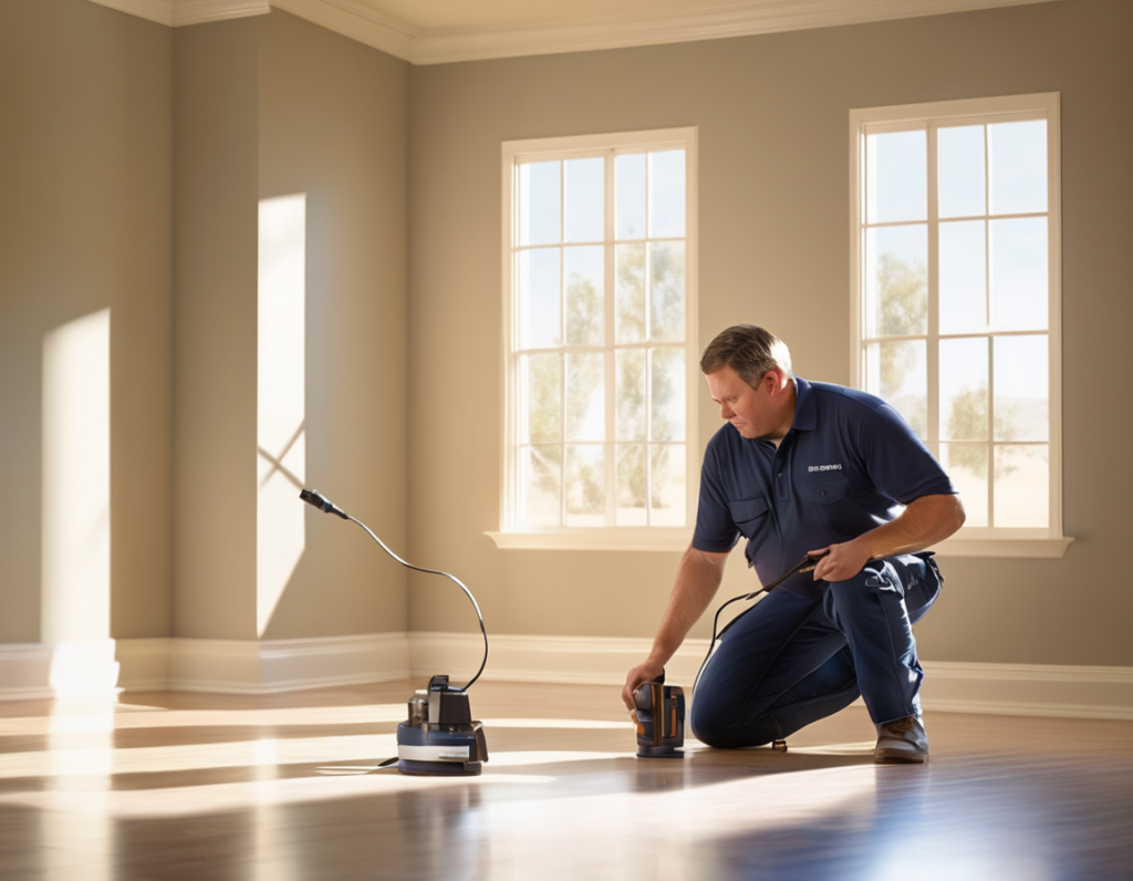How to Spot a Bait-and-Switch Duct Cleaning Operation Before It's Too Late A professional air duct cleaning technician performing bait and switch hvac cleaning detection work with a camera inside a residential HVAC register in a sunny Arizona home