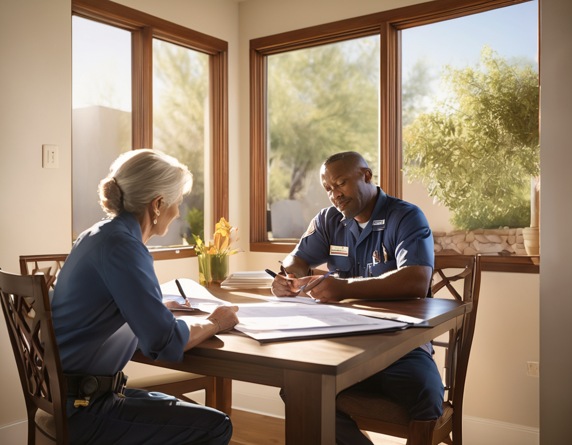 How to Spot a Bait-and-Switch Duct Cleaning Operation Before It's Too Late A professional air duct cleaning technician performing bait and switch hvac cleaning detection work with a camera inside a residential HVAC register in a sunny Arizona home
