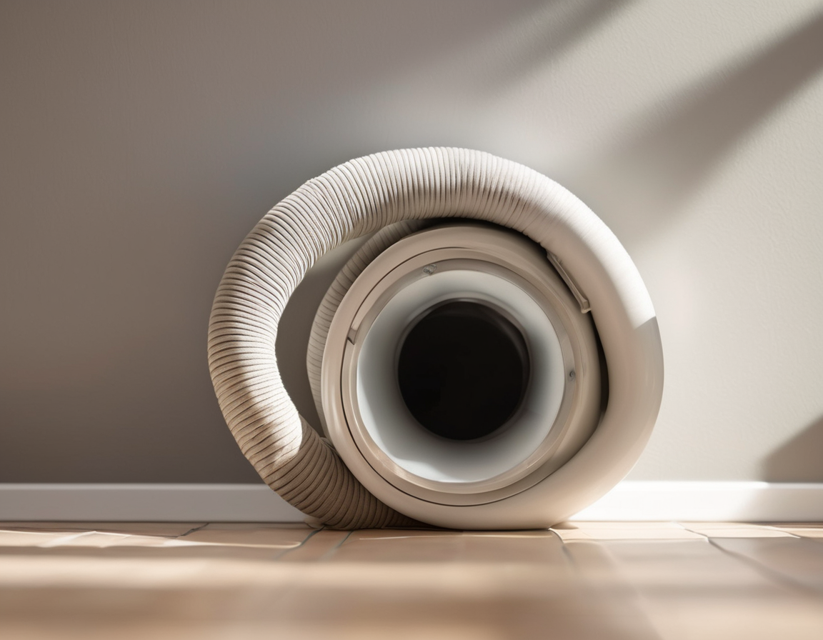 How Long Does a Dryer Vent Cleaning Actually Take? What to Expect Start to Finish A dryer vent cleaning technician running a rotary brush through a residential duct — showing how long does dryer vent cleaning take in a typical home laundry room.