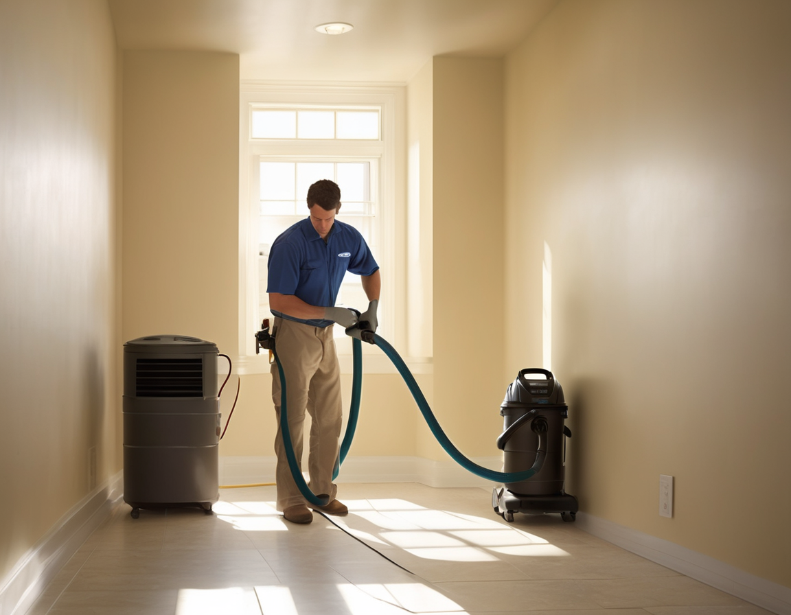 A certified technician performing professional air duct cleaning inside a modern El Mirage, AZ home in the Arizona Brisas neighborhood