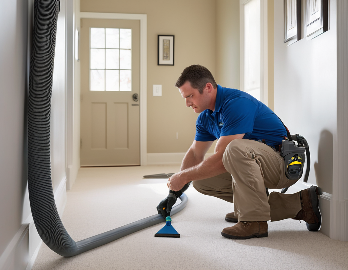 Source removal air duct cleaning service being performed inside a Queen Creek Arizona home in the Bridle Ranch neighborhood