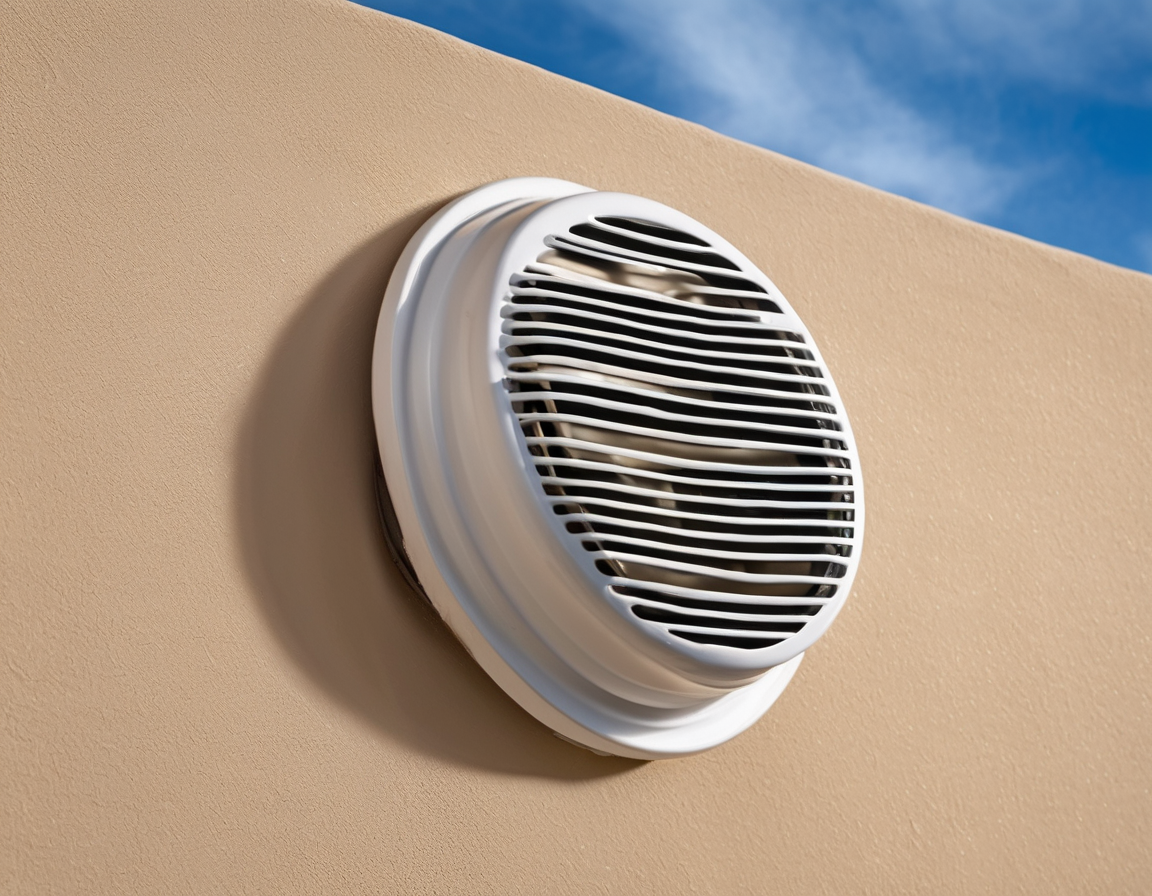 Scottsdale, AZ Freshly serviced dryer vent cap on a North Scottsdale home near Pinnacle Peak, part of a professional air duct cleaning Scottsdale AZ visit