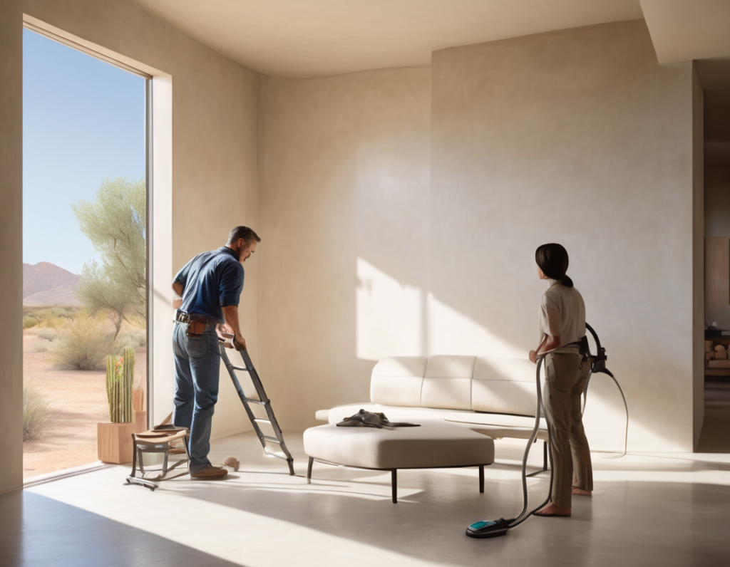 Waddell, AZ Professional air duct cleaning service being performed inside a Waddell Arizona home near Festival Ranch